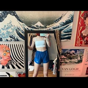Blue Nike shorts